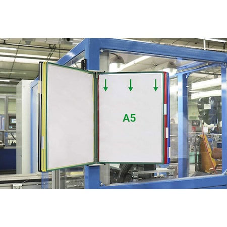 Tarifold Wall Display Unit, 10 A5 Size Assorted Color Pockets W291A5